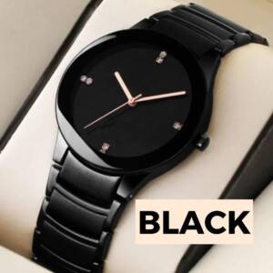 Men's Quartz Chain Strap Watch - 1 Pc Water Resistant with Fold Clasp
