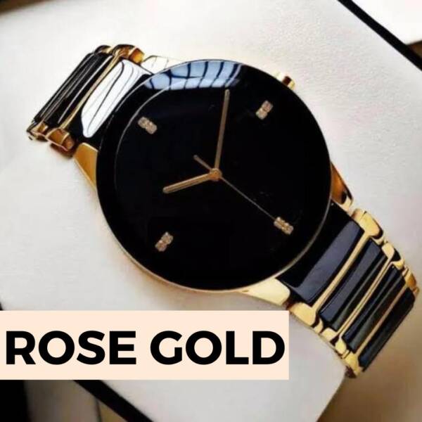 Men's Quartz Chain Strap Watch - 1 Pc Water Resistant with Fold Clasp - Image 3