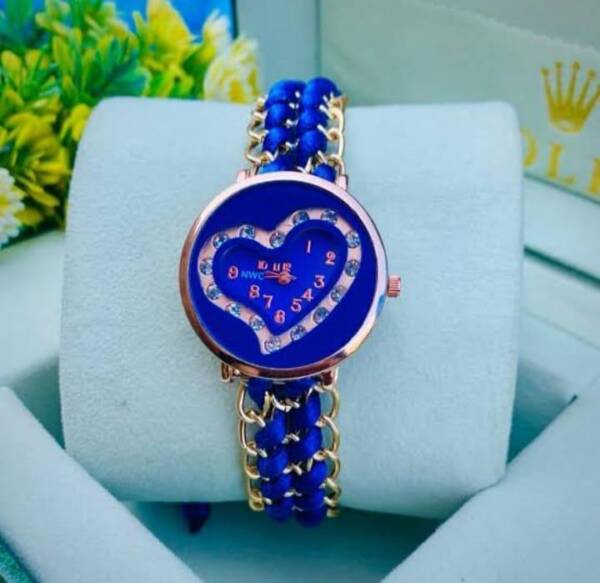 Stylish Women's Quartz Heart Watch with Chain Strap - 1 Pc - Image 10