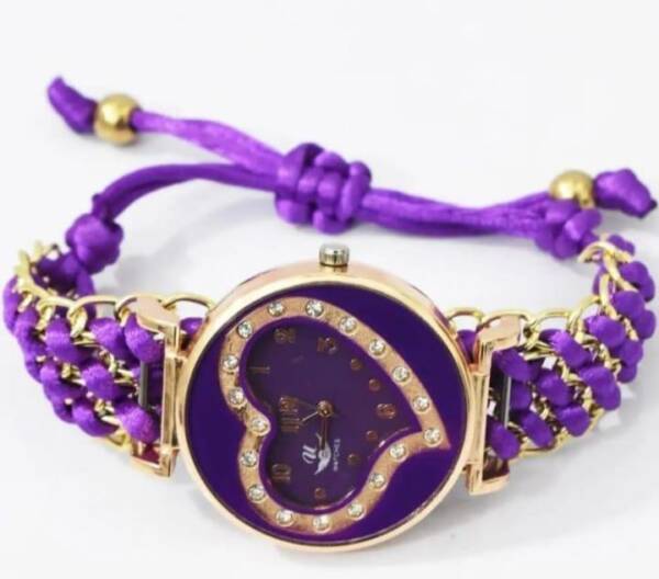 Stylish Women's Quartz Heart Watch with Chain Strap - 1 Pc - Image 2