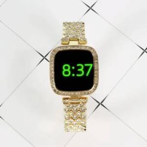 Women's Quartz Movement Water Resistant Square Watch with Chain Strap - 1 Pc