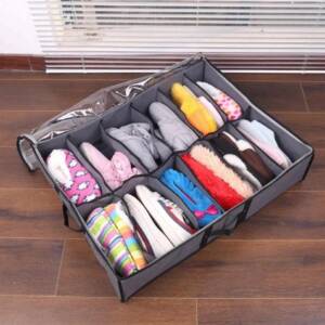 12 Grid Dustproof Shoe Storage Organizer