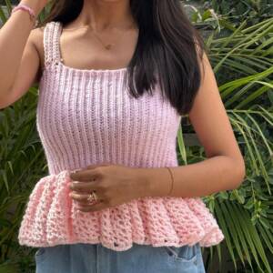 Crochet lily top