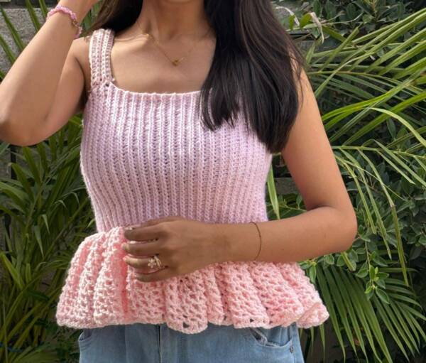 Crochet lily top