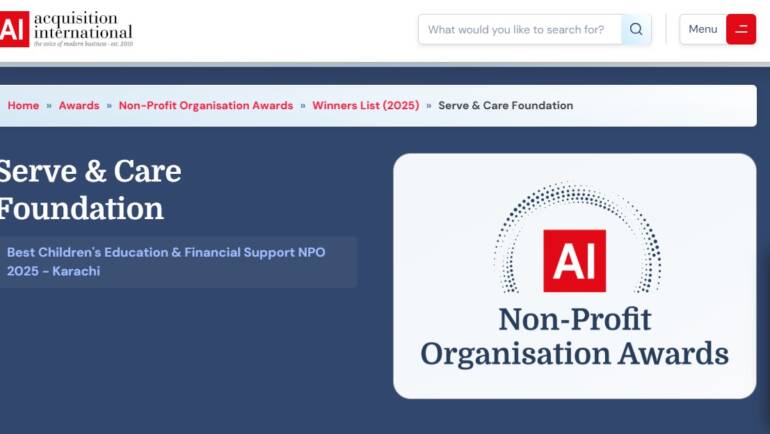 Best Children’s Education & Financial Support NPO 2025” by Acquisition International