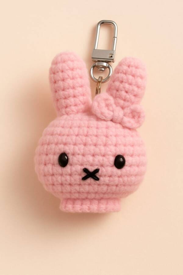 Crochet Bunny Keychain - Image 3